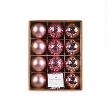 Set de boules de Noël en verre Glimmermix