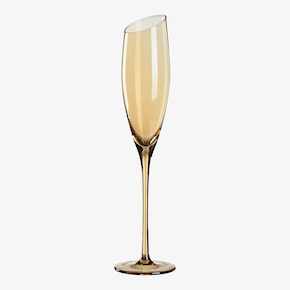 Champagne glas gesneden
