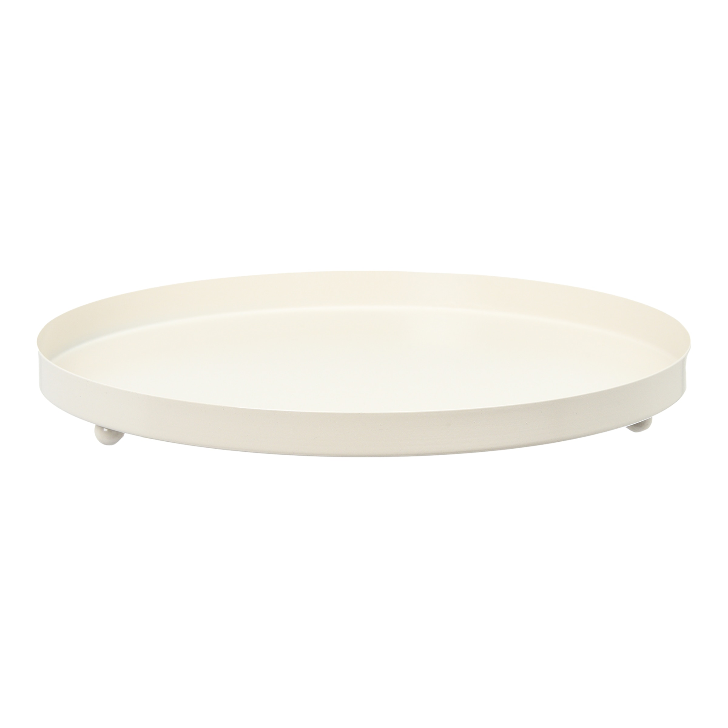 Dekotablett ROUNDED ca.D31cm, hellbeige günstig online kaufen