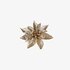 Fleur artificielle scintillante étoile de Noël sur clip champagne