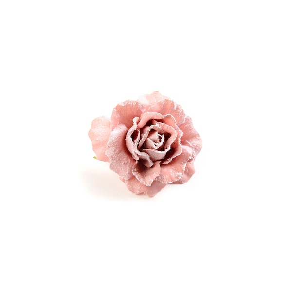 Kunstblume Rose auf Clip, rosa