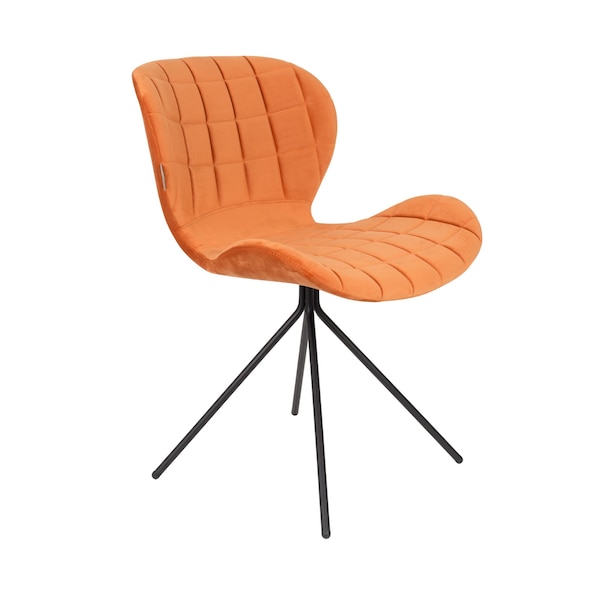ZUIVER Samt-Stühle Sarah, orange