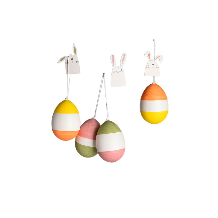 Set de pendentifs décoratifs Oeuf Bunny