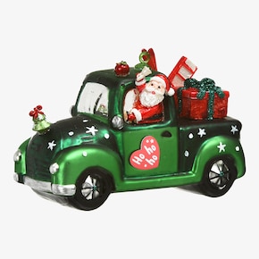 Glas-Baumschmuck Car Santa