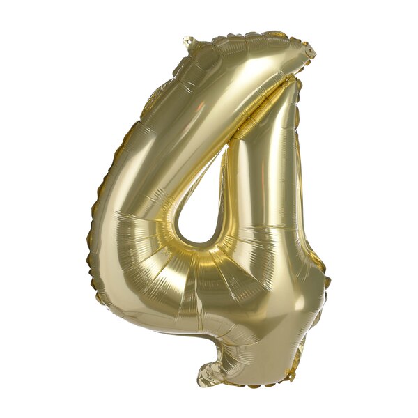 XL-Folienballon Nummer 4, altgold