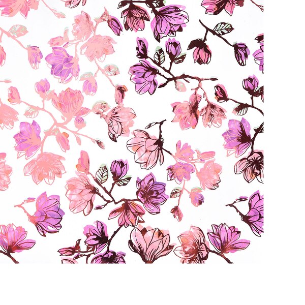 Papier cadeau magnolia, lilas