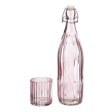 Flasche & Gläser-Set Tom mit Halterung
