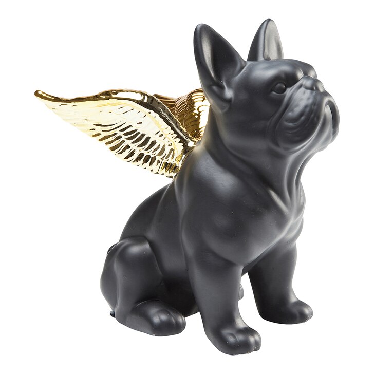 Deko Hund Figur englische Bulldogge gold günstig kaufen