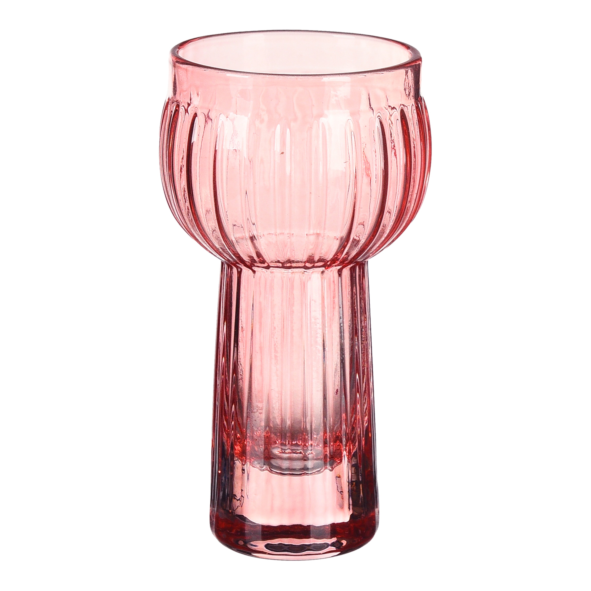 Vase HYAZINTHE MINI RILLS ca.5x9cm, rosa günstig online kaufen