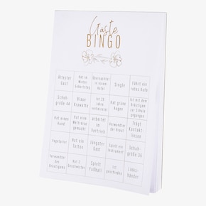 Spielblock Hochzeitsgäste-Bingo