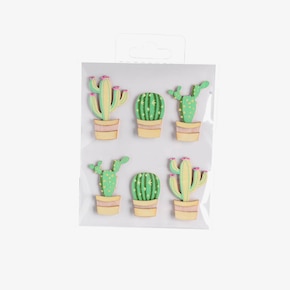 Sticker cactus, 6 delen