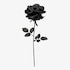 Kunstblume Rose schwarz