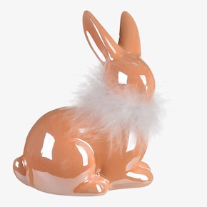 Decoratief figuur konijn veer krans