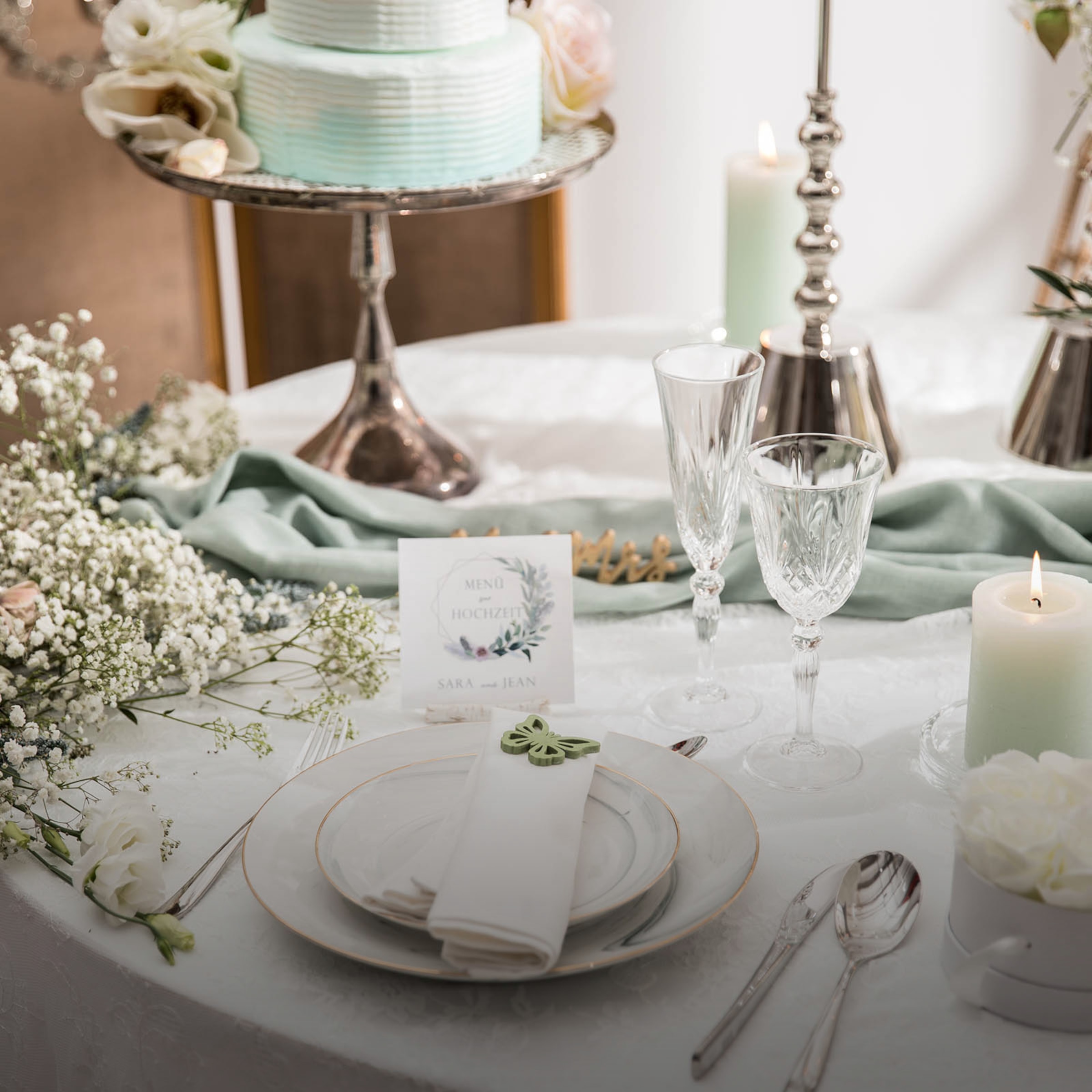 Romantische Hochzeit In Mint