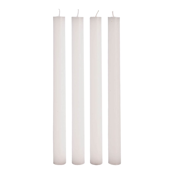 Tyčové sviečky Rustic, biela
