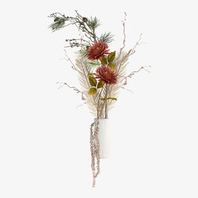 Vase Winter Glam avec fleurs artificielles