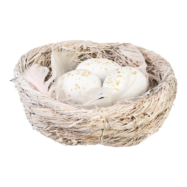 Deko-Nest Eier, offweiß