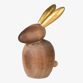 Figurine décorative lapin boisé