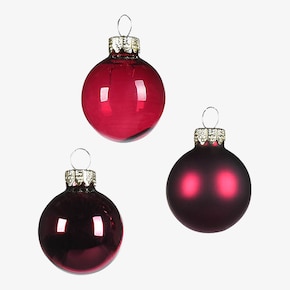 Set de boules de Noël en verre Minis