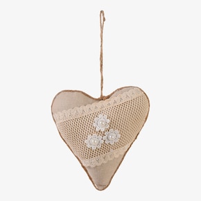 Decoratieve hanger stof hart