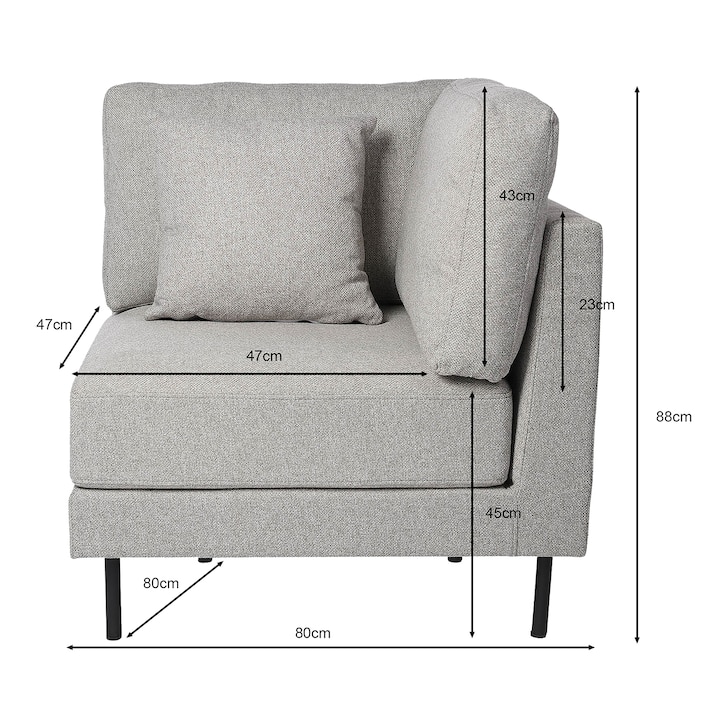 Sofa-Eckelement Lio, modular
