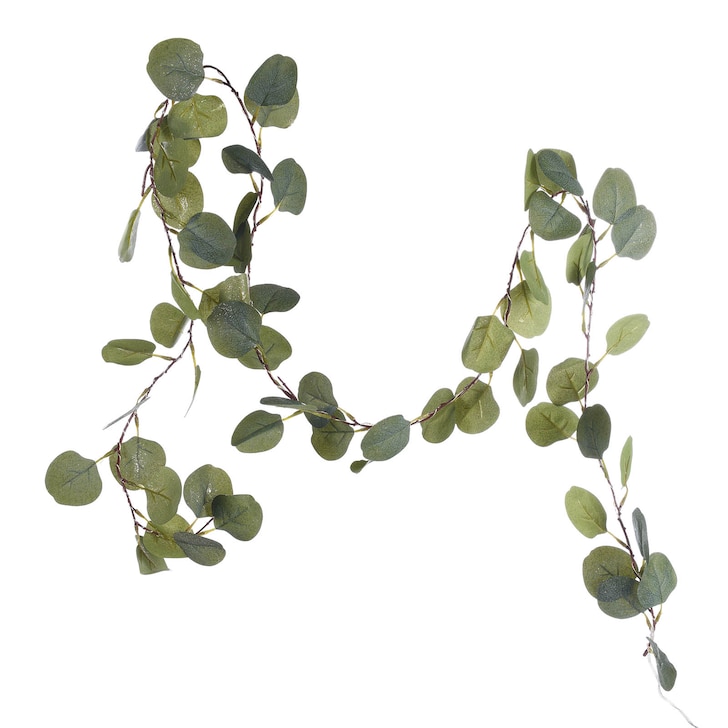 Glitzer-Lichterkette Eukalyptusblatt