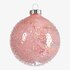 Glas-Weihnachtskugel Waterpearl rosa