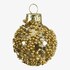Glas-Mini-Weihnachtskugel Roundgranulat gold