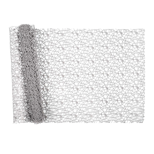 Tissu décoratif maillage, gris clair
