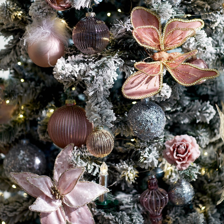 Sklenené vianočné gule s trblietkami