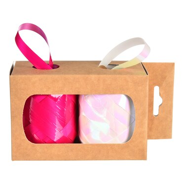 Geschenkbänder-Set Irisee Neon