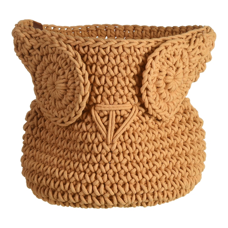 Macramé úložný košík Owl