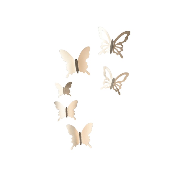 Wandsticker-Set Schmetterling, gold