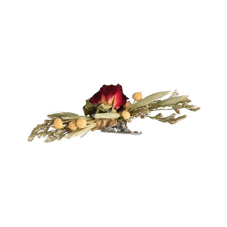 Mini-Trockenblumen-Bouquet auf Clip