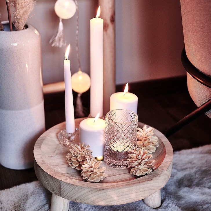 Spitzkerzen-Set Advent mit Kerzen-Stickern