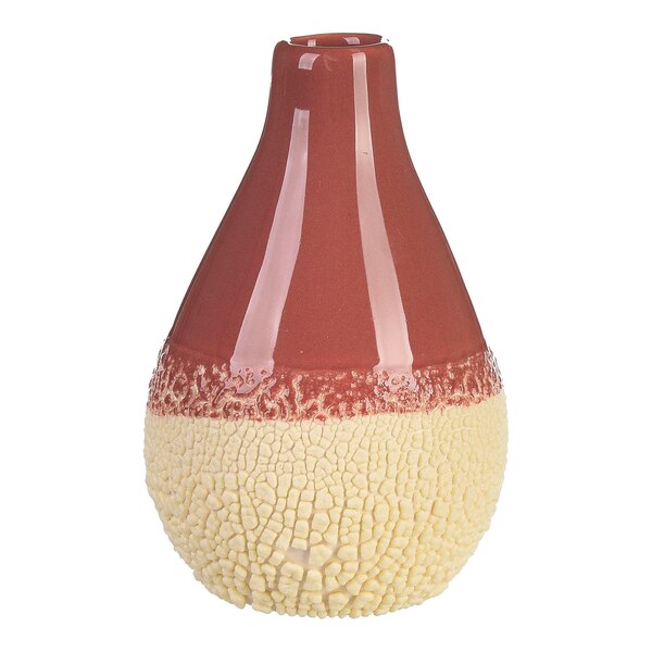 Mini-Vase Coloured, rotbraun