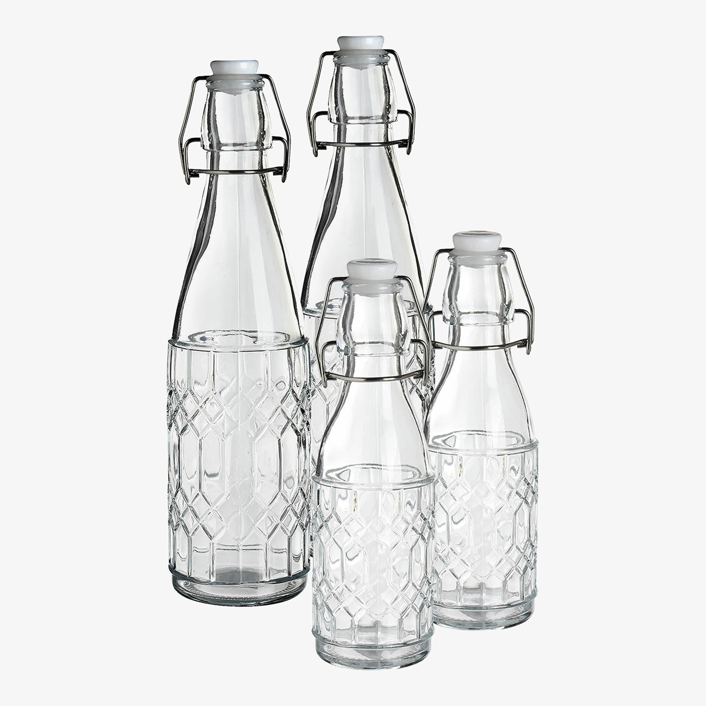 Bügelverschlussflaschen-Set Rhombus