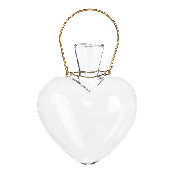 Hänge-Vase Heart, klar