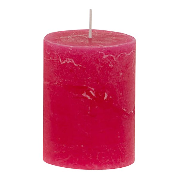 Rustikálna stĺpová sviečka, ružová