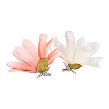 Kunstblumen-Set Magnolia auf Clip