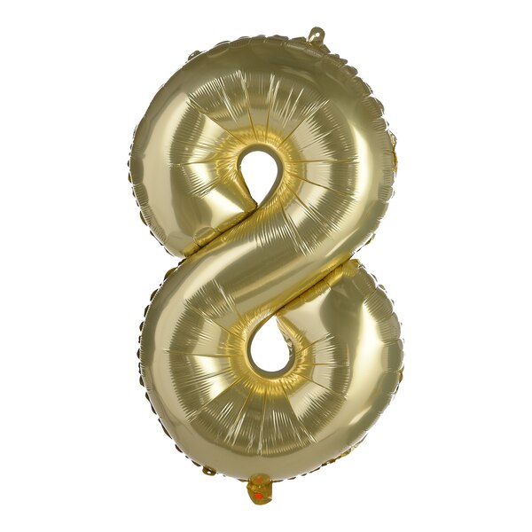 XL-Folienballon Nummer 8, altgold