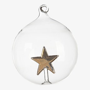 Boule de Noël en verre Étoile
