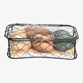 Drôtený košík s ozdobnými vajíčkami