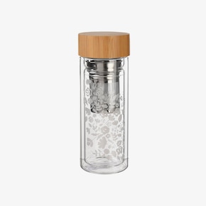 Dvojstenná izolovaná fľaša Mille Fiori s čajovým filtrom