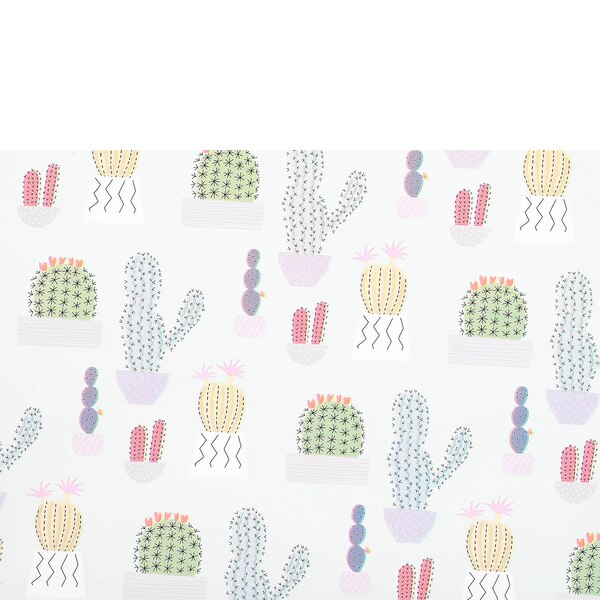 Inpakpapier cactussen, kleurrijk