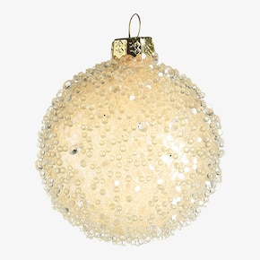Glas-Weihnachtskugel Glimmer Pearls