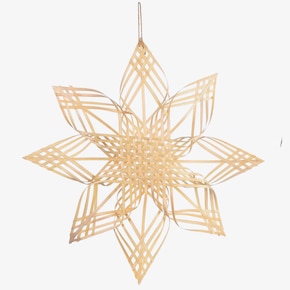 Pendentif décoratif étoile en bois Stella