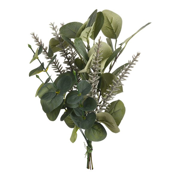 Kunst-Blumenbündel Eukalyptus & Rosmarienbusch, grün