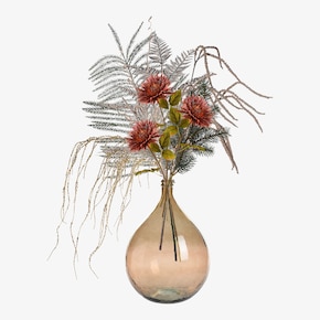 Vase ballon Winter Glam avec fleurs artificielles