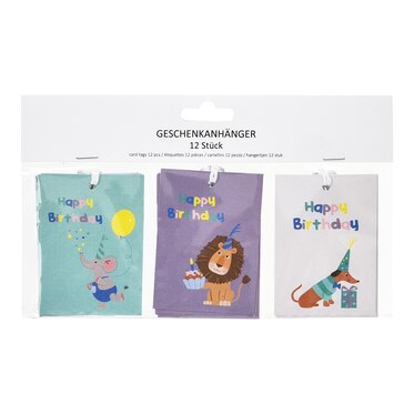 Geschenkanhänger-Set Tierparty